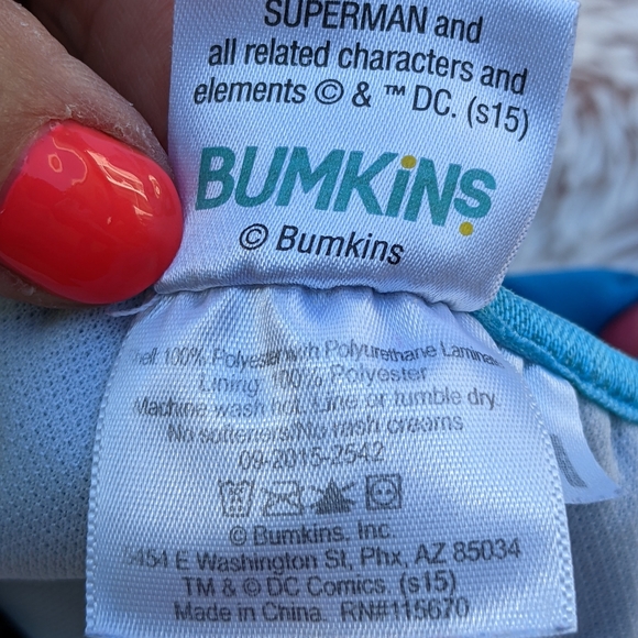 Superman! Bumkins Swim Diaper DC Comics Size Medium 16lb+ - Picture 8 of 8